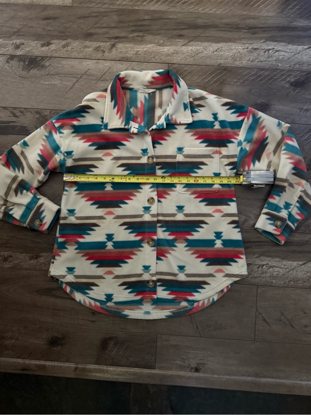Women’s Aztec Pattern Fleece Shacket